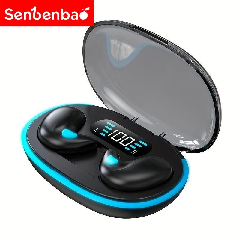 Senbenbao New X55TWS Tai nghe ngủ Bluetooth không dây Displa Tai nghe âm thanh nổi Hi-fi Tai nghe thể thao khử tiếng ồn chống nước cho tất cả các điện thoại
