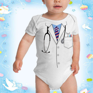 Bộ đồ liền thân bác sĩ cho bé Sơ sinh Rompers Onesie Onesies Bộ áo liền quần trẻ em AE4Q