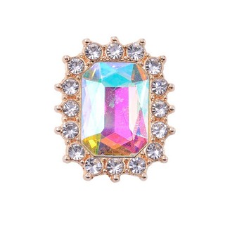 10 chiếc phụ kiện hợp kim tự làm handmade hình chữ nhật thủy tinh pha lê hoa tấm phụ kiện tóc