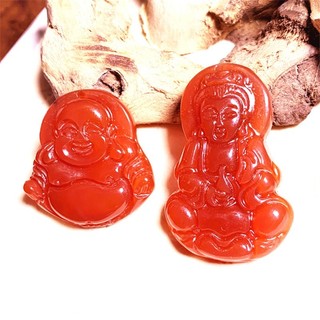 Jadeite Đỏ Mã Não Chalcedony Mặt Dây Chuyền Quan Âm Phật Trung Quốc Ngọc Ngọc Tặng Mặt Dây Chuyền Trang Sức