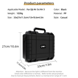 Dành Cho DJI Air 3s Vai Đơn DJI Air 3 Hộp Bảo Quản Chống Nước RC2 / RC-N2 Điều Khiển Từ Xa Hộp Chống Cháy Nổ