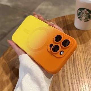 Ốp Điện Thoại Từ tính  Mềm Dạng Gel Silicon Lỏng Hai Màu Gradient Cho iPhone 16 15 14 13 12 11 Pro Max 14 15 16 Plus