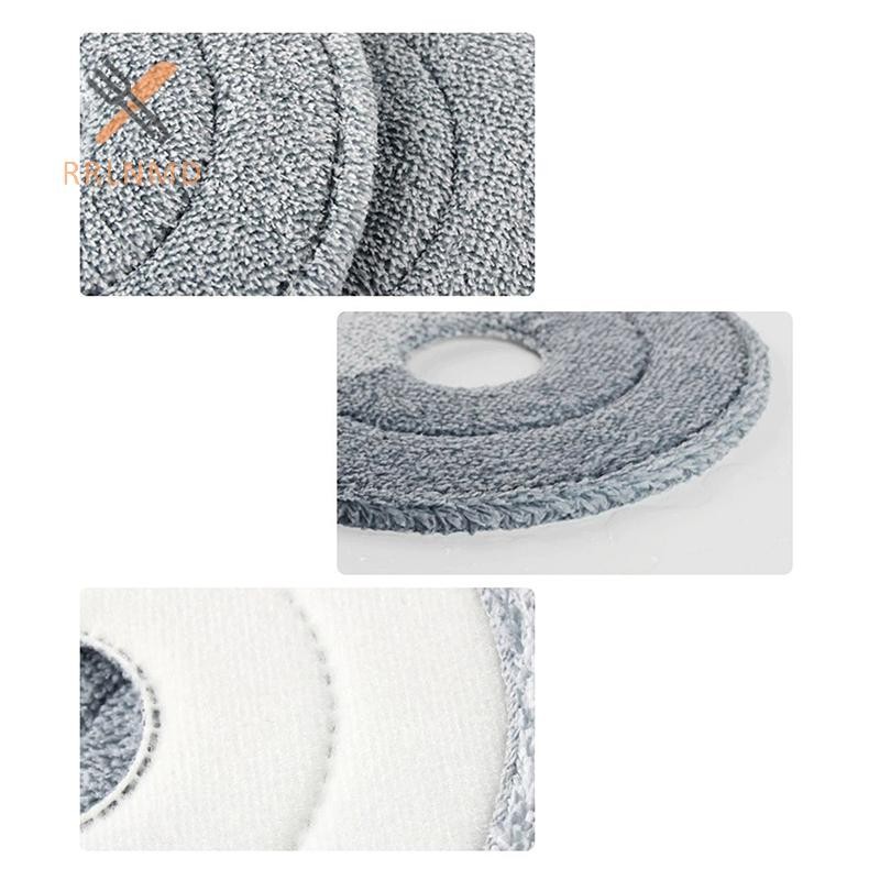 Rrlnmd 25cm Tròn Lau Đầu Vải Xoay Vòng Để Vệ Sinh Sàn Miếng Lót Thay Thế Nhà Phụ Kiện Đa Năng 360 Xoay Thùng Khăn MỚI