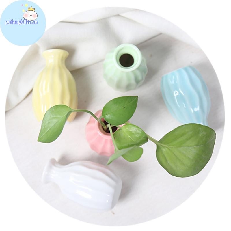Pufangbliss Ins Gốm Sứ Bình Hoa Bắc Âu Bình Sáng Tạo Trang Trí Phòng Hoa Chai Chậu Bàn Trang Trí Bình Nhiều Màu Sắc VN