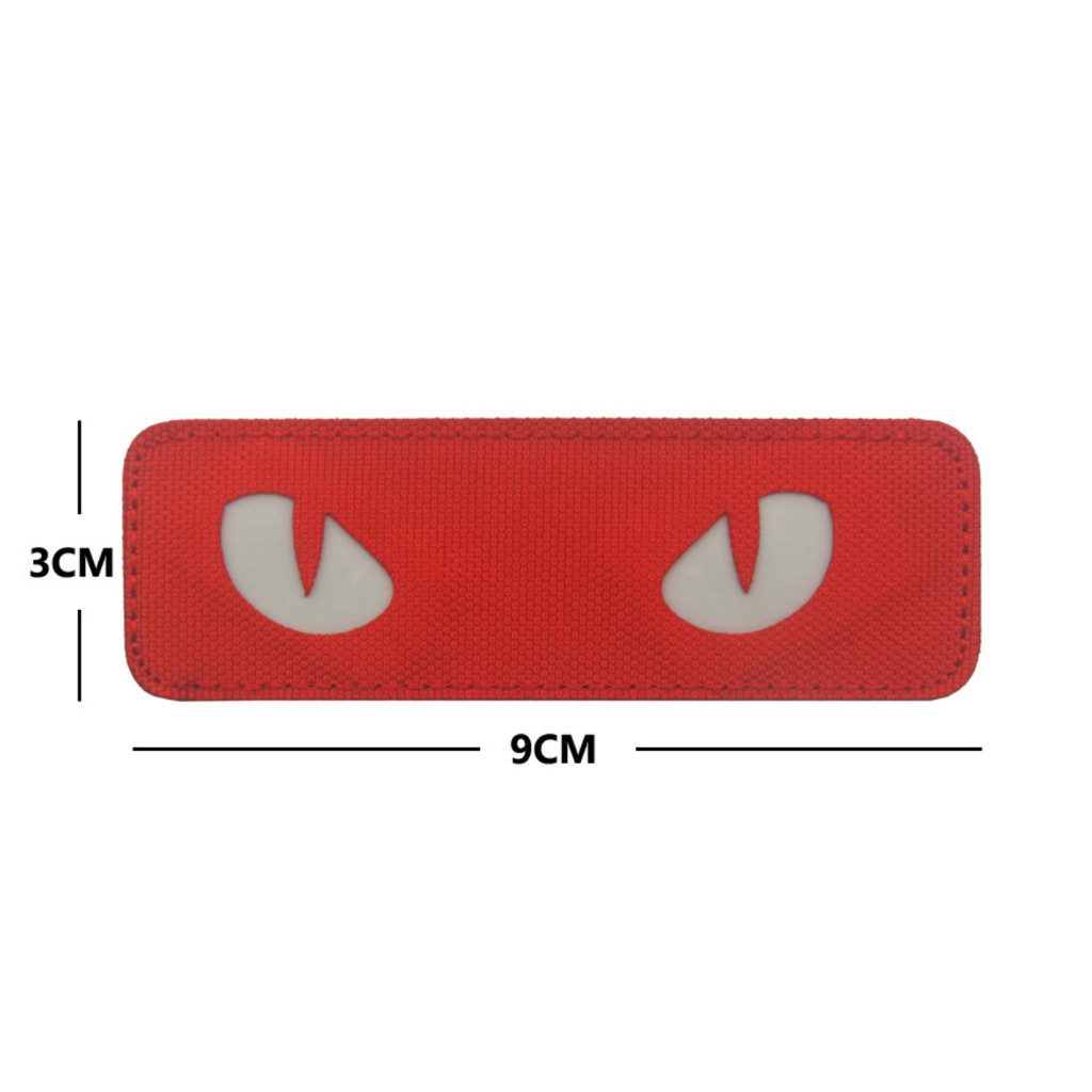 Patch_velcro mắt mèo dạ quang_chiến thuật_dã ngoại _retro