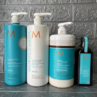 Combo gội xả, hấp và tinh dầu dưỡng Moroccanoil 1000ml ( Big size) [ TN ]
