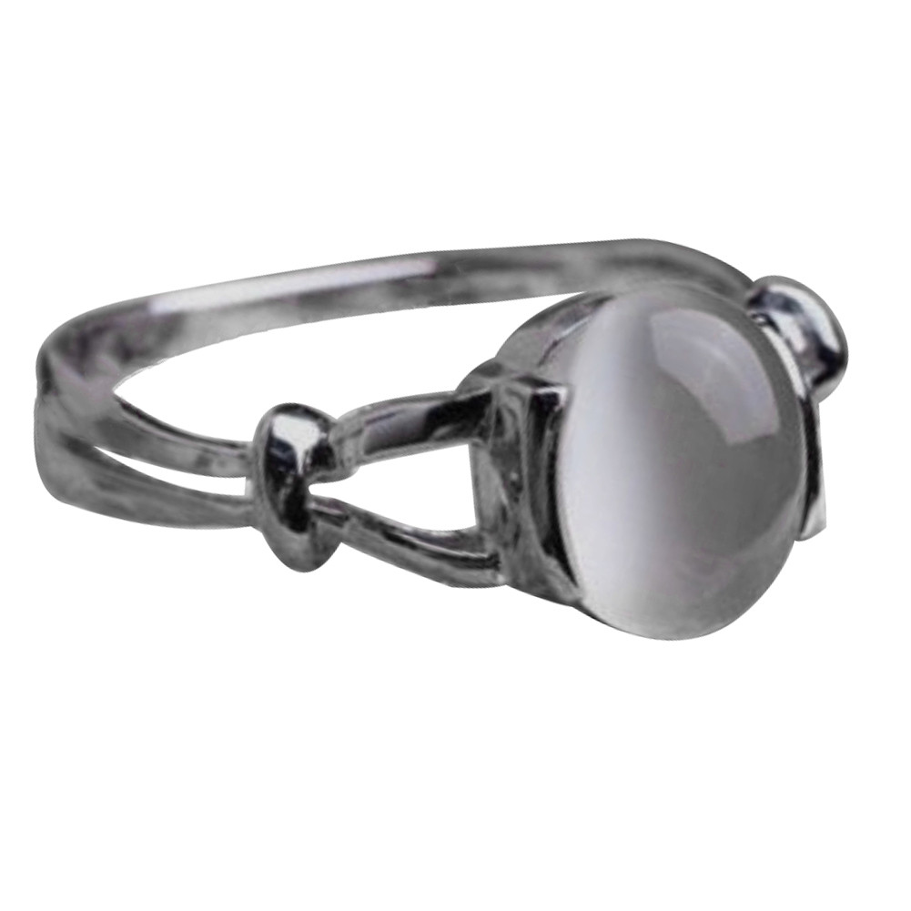 Fairystore| Vintage Moonstone Kẻ Sọc Nhẫn Nữ Trang Sức Cưới Quà Tặng Ngày Lễ Tình Nhân