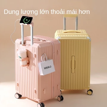 Valy bánh xe xoay 360 độ êm ru Va li du lịch abs dung lượng lớn 26 inch Valy xách tay 24 inch kéo học sinh Vali du lịch