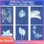 Bộ giấy Cyanotype, 24 chiếc Bộ giấy in mặt trời A5 Giấy vẽ năng lượng mặt trời Độ nhạy Giấy in thiên nhiên cho thủ công nghệ thuật