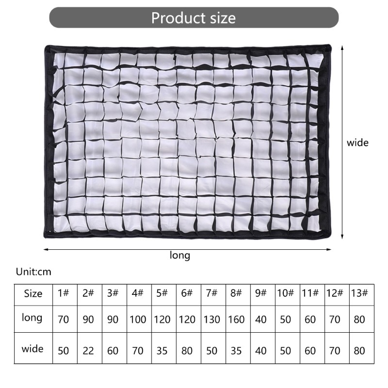 Lưới MIS Lưới Tổ Ong Softbox Lưới 50x70 22x90 60x90 70x100 35x120 80x120 50x130 35x160 40x40 50x50 60x60 70x70 80x80cm