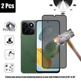 2 Chiếc Kính Cường Lực Chống Trộm Bảo Vệ Màn Hình Riêng Tư Cho Honor X7C X6b X8b X7b 4G Phim Bảo Vệ Kính Chống Gián Điệp Chất Lượng Cao