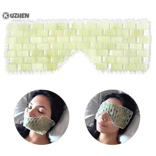 Kuzhen Mặt nạ đá ngọc bích mát lạnh thư giãn mắt, hỗ trợ ngủ sâu, dụng cụ chăm sóc mặt