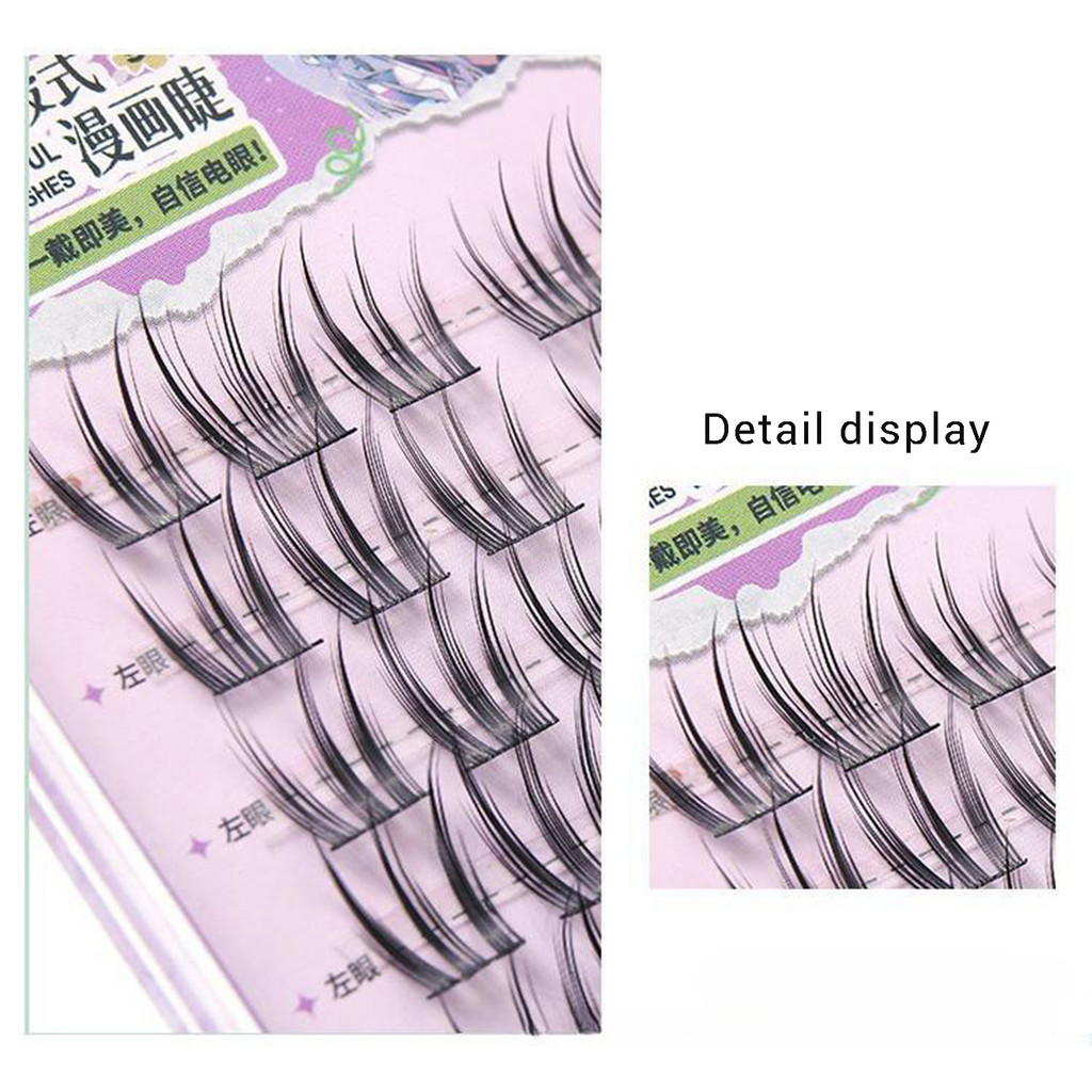 Lông mi giả Wispy dành cho nữ Phần mở rộng cụm lông mi Cosplay 3D nhẹ