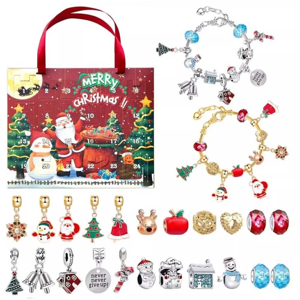 Christmas Advent Calendar Bracelets 24 Days Countdown Calendar DIY