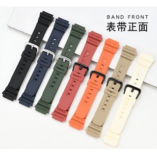 Dây đeo đồng hồ cao su mềm cho Casio AE-1200 1300 W-216H SGW-400H AQ-S810W F-108WH 18mm Dây đeo đồng hồ bằng nhựa silicon Nam Nữ Vòng đeo tay kỹ thuật số Thay thế chống nước