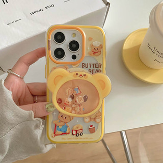 Ốp Lưng Cứng Tương Thích Với iPhone 13 13Pro 13ProMax 14 14Pro 14ProMax 15 15Pro 15ProMax 16 16Pro 16ProMax 17 17Pro 17ProMax Ốp Nam Châm Họa Tiết Gấu Bơ