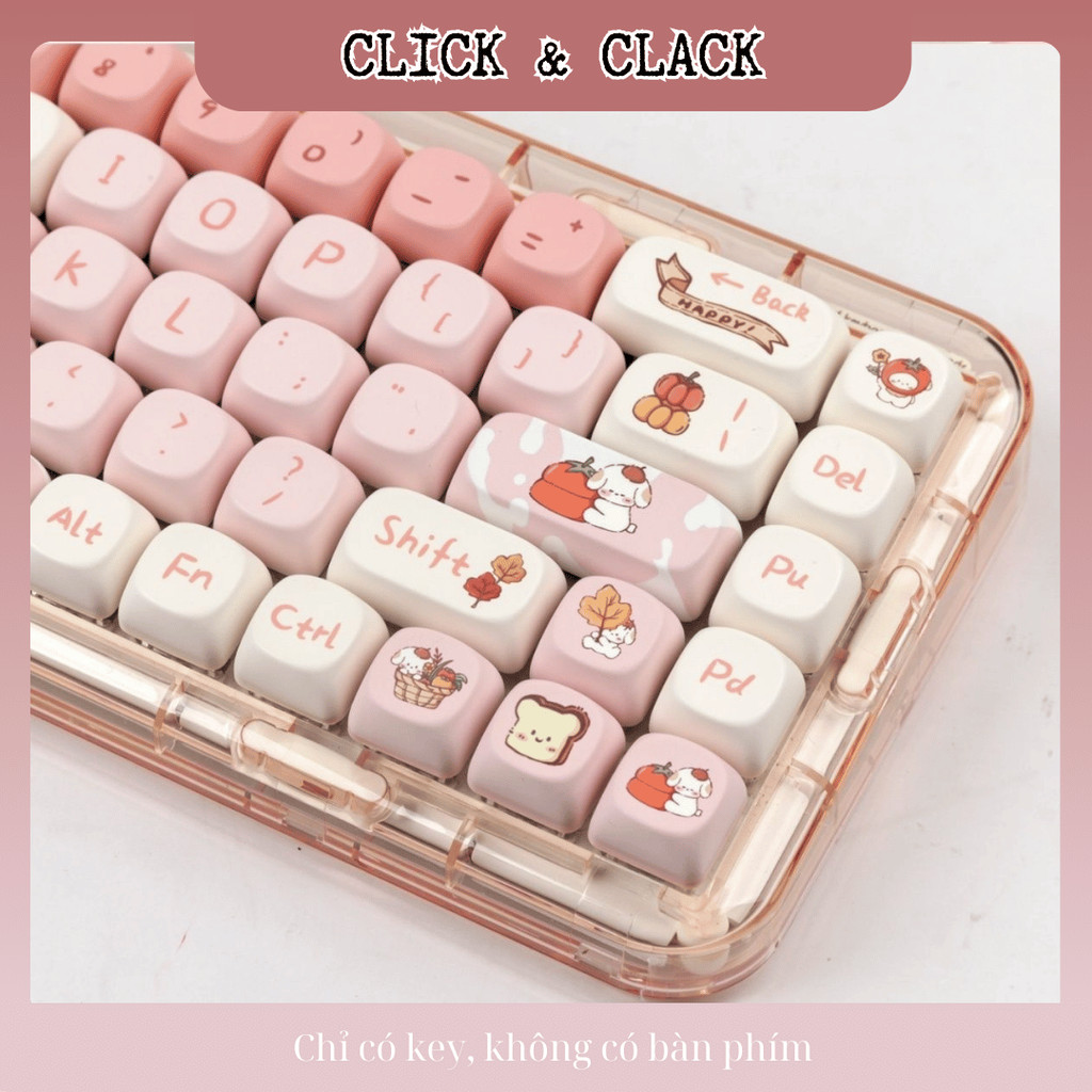 Keycap Fall Puppy MOA profile - BPT dyesub 116 phím dùng trên nhiều layout bàn phím | BigBuy360 - bigbuy360.vn
