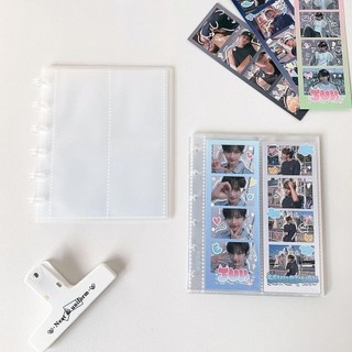 Album Ảnh WEAVELYF, Hộp Đựng Photocards Lá Rời Trong Suốt, Sổ Lưu Trữ Hóa Đơn Lỗ Nấm Dọc