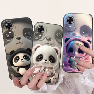 Vỏ Hoạt Hình Cho OPPO A17 CPH2477 / A17K CPH2471 Ốp Lưng Điện Thoại Gấu Trúc Dễ Thương Thỏ Mềm Silicon Cho OPPOA17 A 17K Ốp Lưng