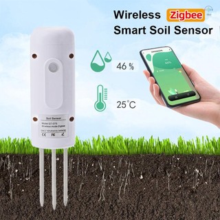 Máy đo độ ẩm, nhiệt độ đất không dây Tuya Zigbee IP67 chống nước cho trồng vườn