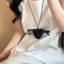 Mặt dây chuyền túi đựng kính mắt SUNKISSD, Dây treo kính râm bằng da, Túi treo cổ bền đa chức năng đơn giản