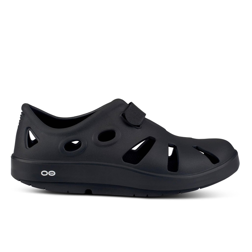 Giày dép sức khoẻ chính hãng OOFOS OOcandoo Travel Sandal Black Unisex - Đen