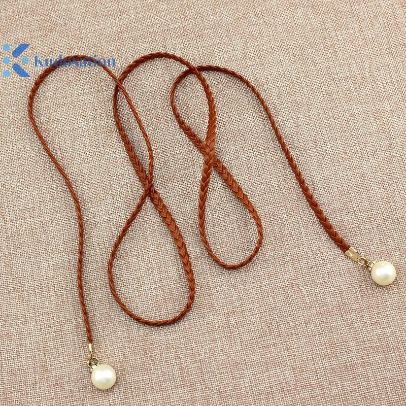Kudosation Sáng Tạo Mỏng Thắt Lưng Mô Phỏng Ngọc Trai Co Giãn Thắt Lưng Nữ Đầm Váy Trang Trí Quà Tặng Thắt Lưng Nữ