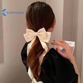 Kudosation Thời Trang Nơ Lớn Kẹp Tóc Ruy Băng Đôi Nơ Barrette Sa Đuôi Ngựa Giá Đỡ Tóc Nữ Cô Gái Hairgrip Phụ Kiện Tóc