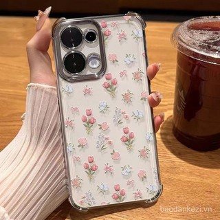 Ốp điện thoại OPPO Reno 13F 13 12, OPPO Reno 13 12 11 10 Pro, OPPO Reno 10 11 11F 5G, vỏ hoa nhỏ màu hồng, chống sốc với bảo vệ ống kính camera, ốp điện thoại dày