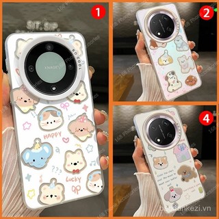 Ốp Honor X9C X9B X9A 5G, ốp chống sốc cứng mờ, hình mèo chó dễ thương, phong cách ins, nút mạ, phù hợp nữ sinh viên