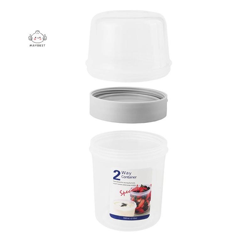 Maybest Cốc Ăn Trưa Hai Lớp Đi Chơi Hộp Cơm Trưa Sữa Chua Bảo Quản Hạt Ăn Tươi {VN}