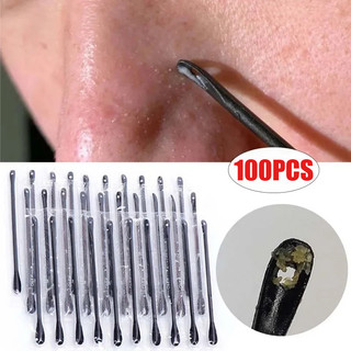 Khăn bông tẩy mụn đầu đen chuyên nghiệp dùng một lần - Dụng cụ chăm sóc sắc đẹp hai đầu loại bỏ mụn nhọt Popper Swab