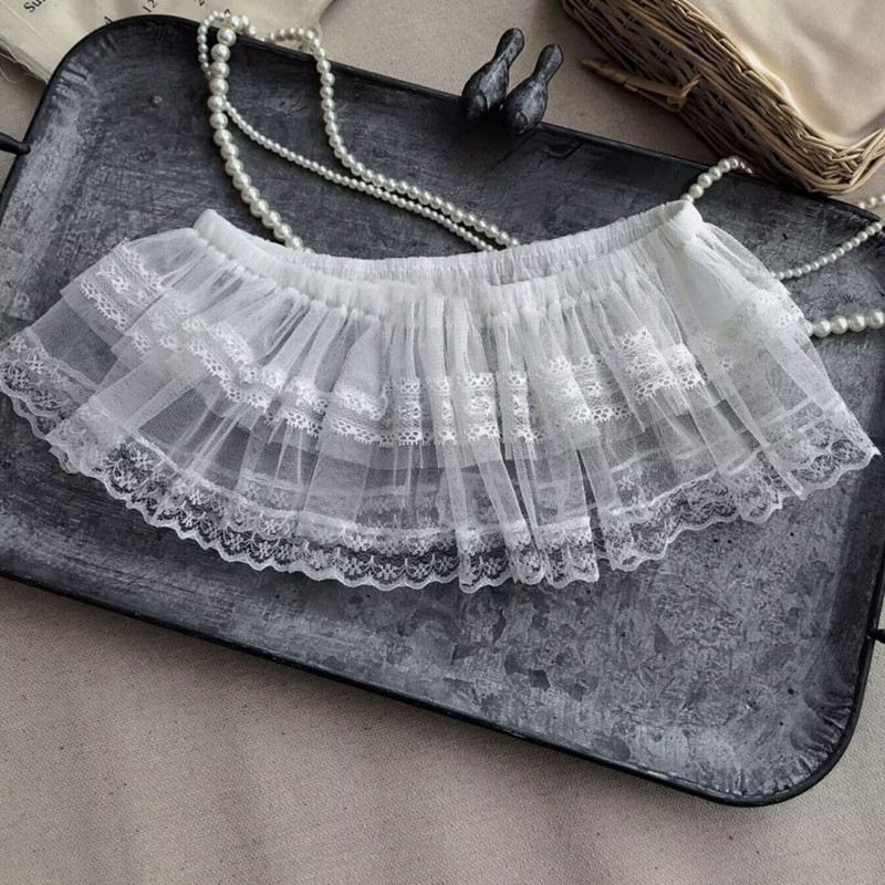 FL Váy lưới hai lớp thời trang cho bé gái Rèm ren trang trí cho bé gái cho những dịp thường ngày và đặc biệt