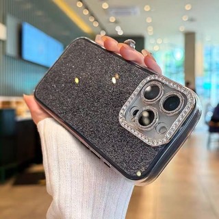 Ốp Điện Thoại Thời Trang Lấp Lánh Kim Cương Phong Cách Đơn Giản Cho iPhone 16 15 14 13 12 11 Pro Max 14 15 16 Plus