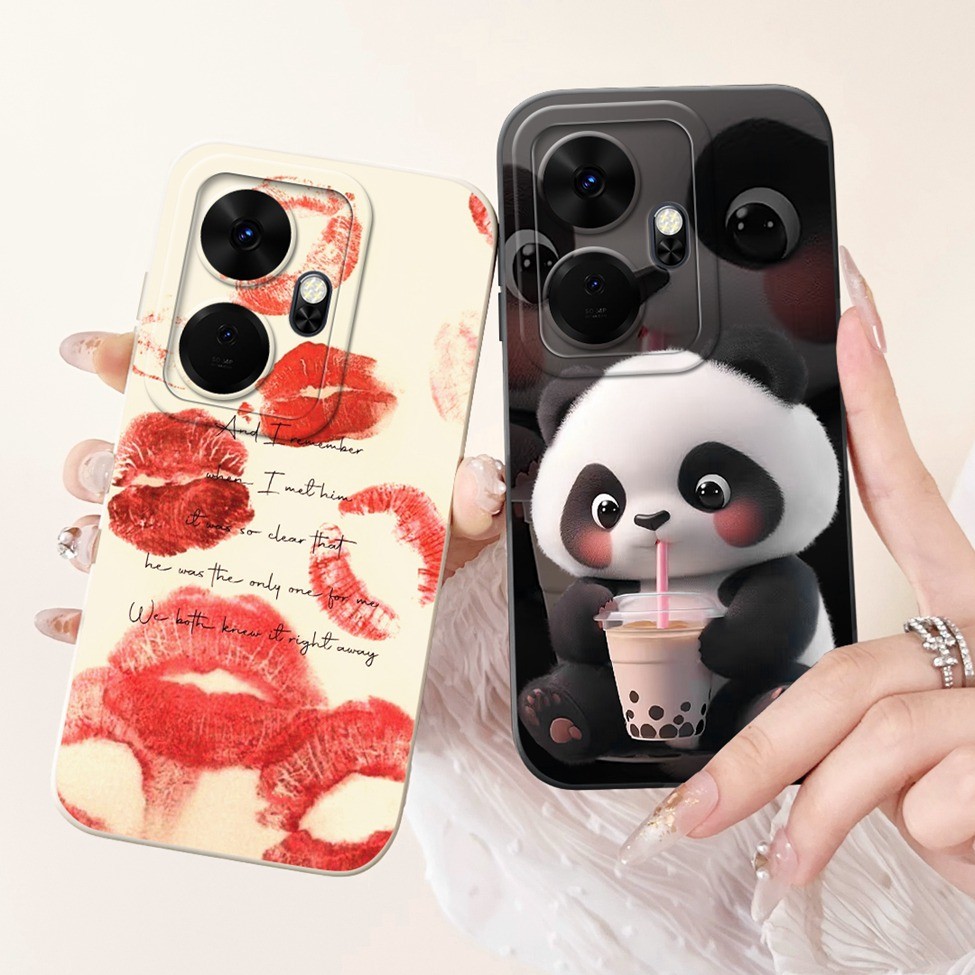 Ốp điện thoại ITEL P55 Plus PL63LN P663L ITEL P55 + Ốp lưng chống sốc hình mèo gấu trúc thỏ hoa thời trang tình yêu
