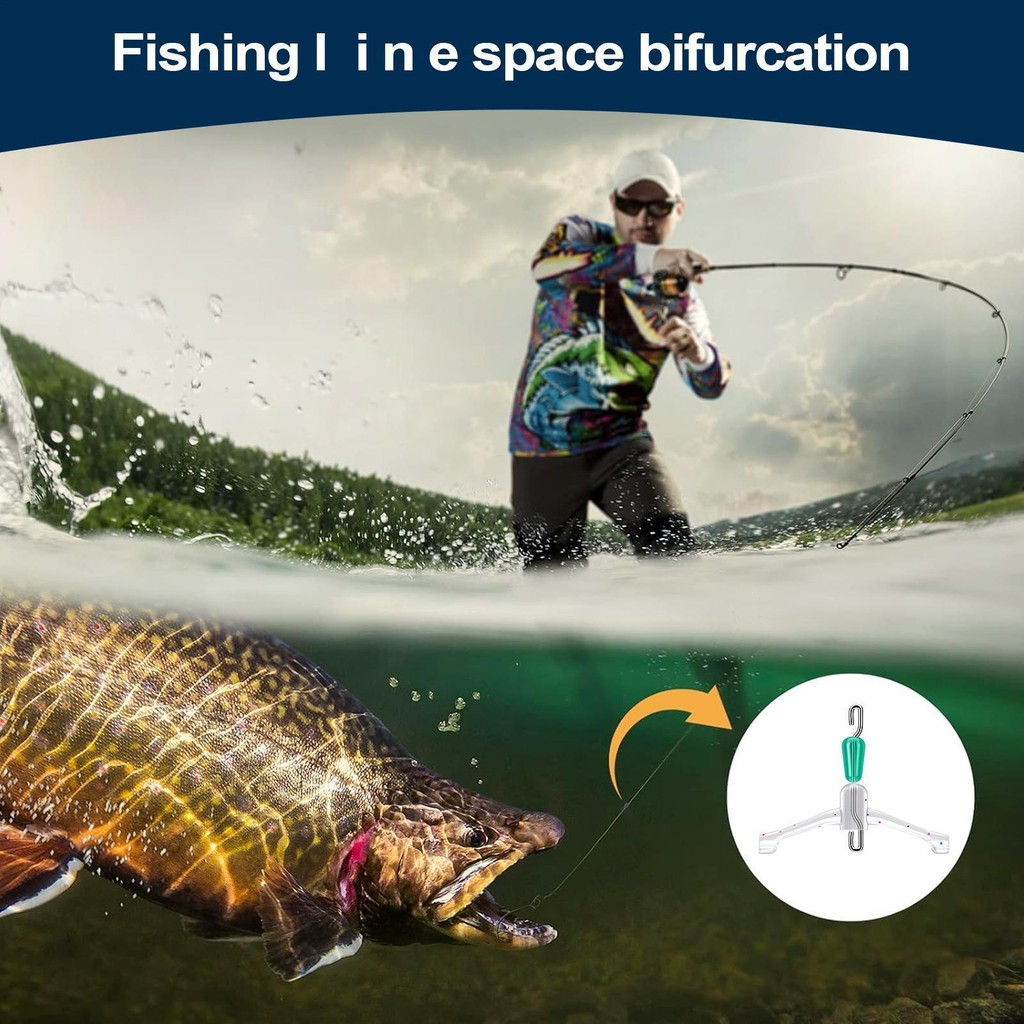 Móc Đôi Dây Câu Cá Không Gian Bifurcation 10 Miếng Dụng Cụ Câu Cá Bộ Chia Dây Phụ Mạnh Đầu Nối Không Gian Bifurcation Phụ Kiện Cho Bạn Bè Gia Đình