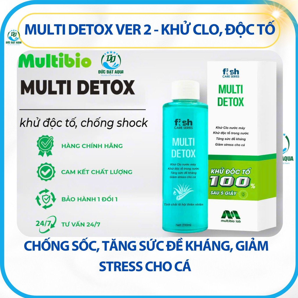 Multi Detox Ver 2 - 100-200-400ml Khử Clo, độc tố - chống sốc, tăng sức đề kháng, giảm stress cho cá 7