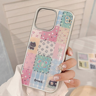 [Sheren] Vỏ điện thoại khâu lưới vui nhộn Gilt ins Thích hợp cho i17 16 15 14 13 12 11 pro max Vỏ bảo vệ chống sốc