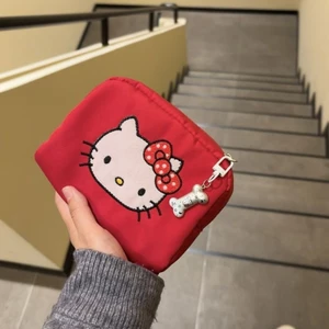 Túi đựng mỹ phẩm Red Kitty - Túi du lịch nhỏ để trang điểm, bút & đồ cần thiết, dễ thương & bền bỉ