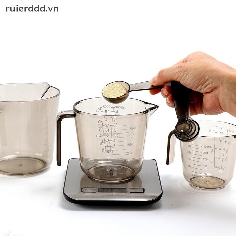 # ruierdd # 1 Chiếc Cốc Đo Chất Lỏng Nướng Bánh Cân Cốc Nhựa Đo Thể Tích Cốc Dụng Cụ Nướng Bánh Nhà Bếp 150 / 300 / 600 / 1000ml.