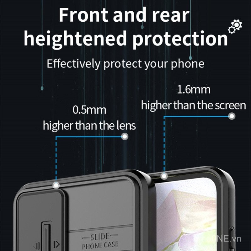 Ốp lưng camera trượt cho Note14 5G 4G cho Redmi Note 14 Pro+, Note14, Note13 Pro, ốp điện thoại chống sốc, vỏ bảo vệ camera, giá đỡ, ốp lưng cứng