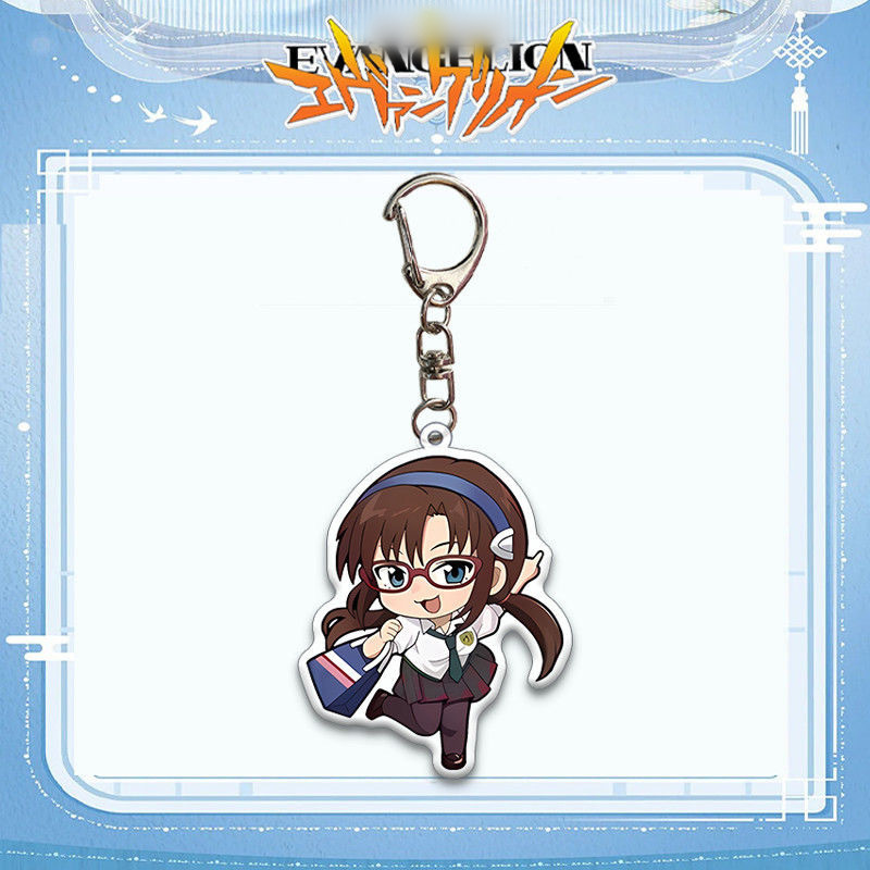 HK1 NEON GENESIS EVANGELION Acrylic Móc Khóa Ba Lô Mặt Dây Chuyền Túi Phụ Kiện EVA Anime Ngoại Vi KH1