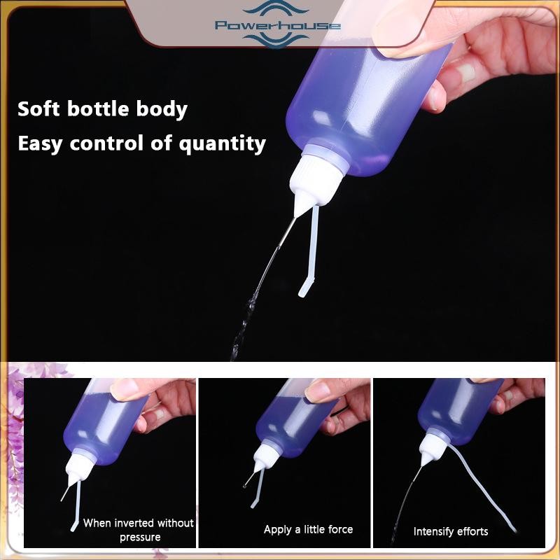 2 / 5 Chiếc 5ml 10ml 20ml 30ml 50ml 60ml 100ml PE Nhựa Squeezable Đầu Áp Dụng Chai Nhỏ Giọt Có Thể Đổ Lại Với Đầu Kim Mũ Cho Keo