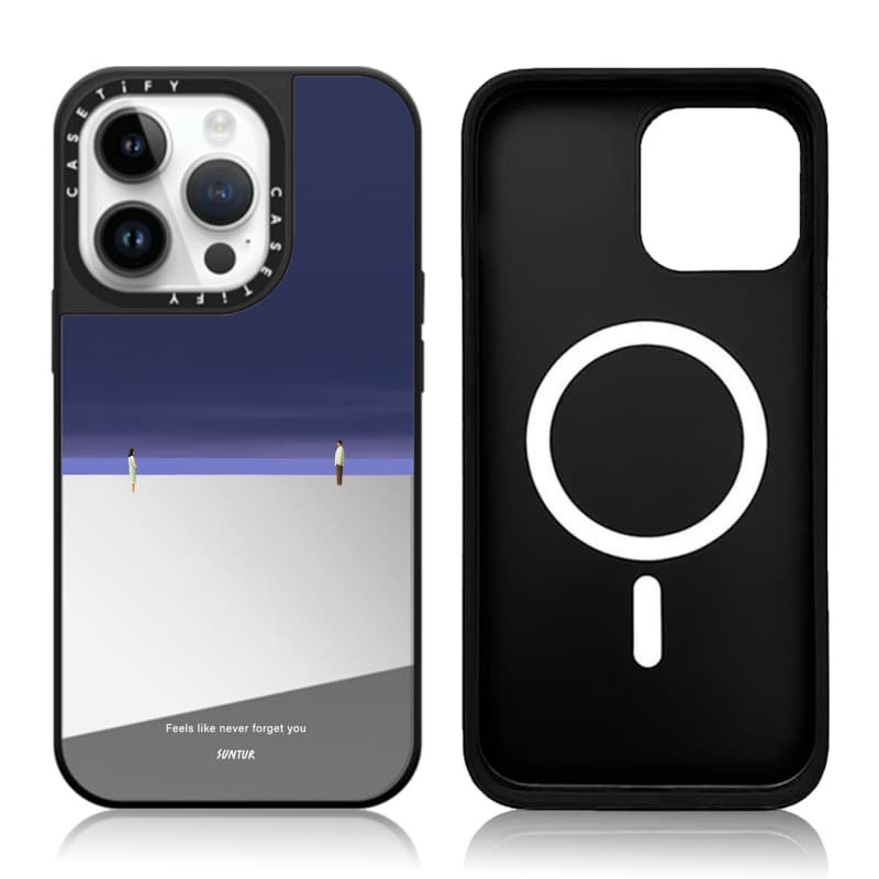 CASETiFY X Suntur Cảm giác như không bao giờ quên bạn Hút từ tính Vỏ IPhone Gương đen & bạc IPhone 16 15 14 13 12 Pro Max Plus Vỏ cứng có hộp logo khắc