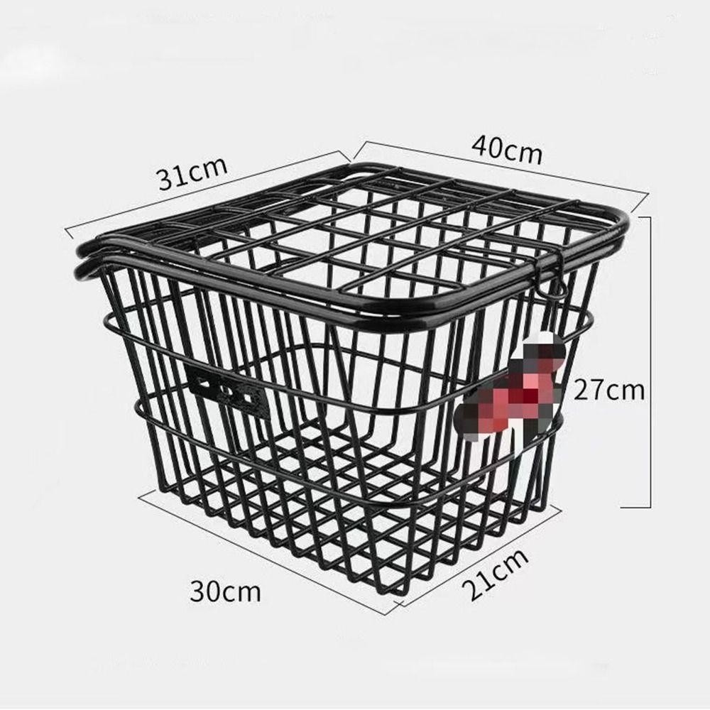 Giỏ xe đạp leo núi HOBBYIN - Điều Chỉnh Bằng Kim Loại, Màu Đen/Bạc - Dễ Lắp Đặt Cho Xe Gấp