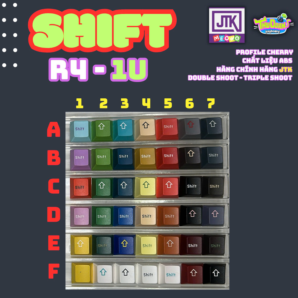 NÚT SHIFT 1U R4 | KEYCAP CHERRY - KEYCAP JTK CHÍNH HÃNG | ABS DOUBLE ...