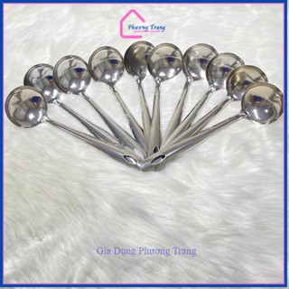 Vá múc canh, vá lẩu inox size 5,6,7,8,9  cán cách nhiệt nhỏ gọn phục vụ cho gia đình quán ăn - Phương Trang
