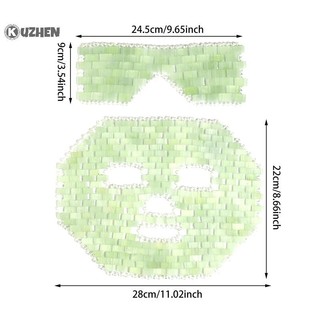 Kuzhen Mặt nạ đá ngọc bích mát lạnh thư giãn mắt, hỗ trợ ngủ sâu, dụng cụ chăm sóc mặt