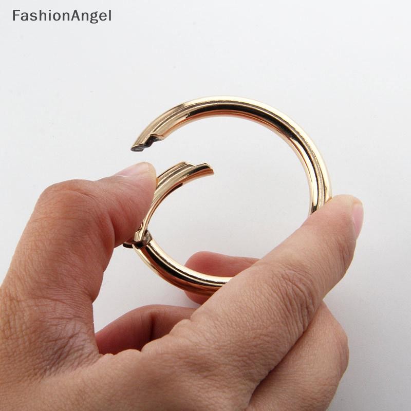 Fashionangel Spring Gate O Ring Túi da chìa khóa có thể mở được
