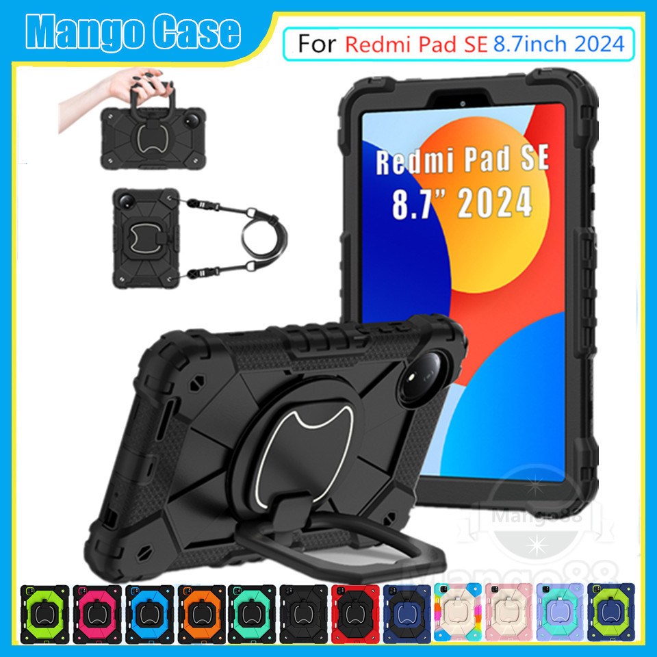 Ốp Lưng Cho Xiaomi Redmi Pad SE 8.7inch 2024 4G Bàn Trẻ Em Dây An Toàn Trẻ Em Vỏ Chống Sốc Phụ Kiện An Toàn Cầm Tay Bảo Vệ